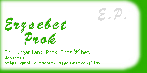 erzsebet prok business card